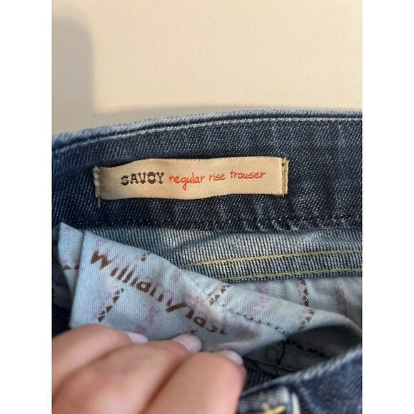 William Rast Sz 26 Savoy Regular Rise Trouser Wide Leg Jean Medium Wash 98% Cott - Picture 6 of 8